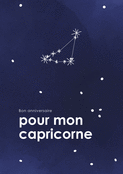Constellations d'anniversaire pour Capricorne